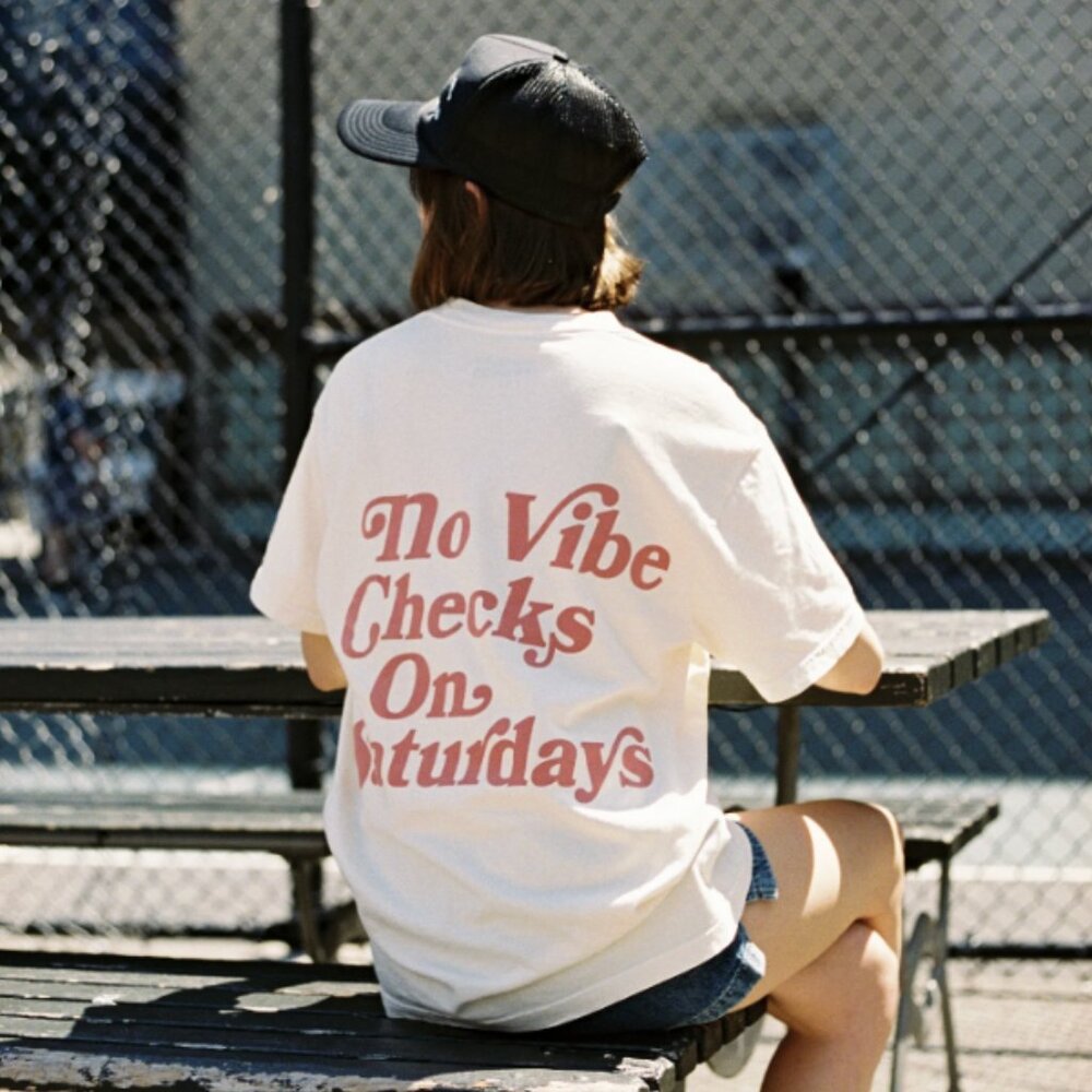 FIBS No Vibe Checks Ivory Tee